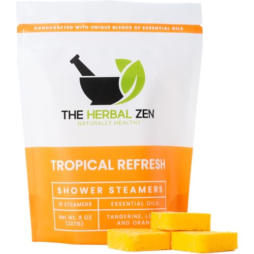 Herbal Zen Citrus Tropical Shower Steamers - 10 Count - Aromatherapy Relaxation