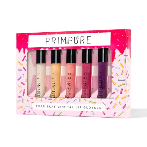 Mineral Lip Gloss Set - Natural Organic Non-Toxic Kids Lip Makeup Pack of 5