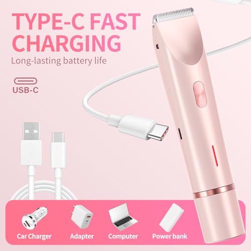 GlowShave¢â -2-in-1 Women¡¯s Body Shaver,Glow Aura Bikini Shaver