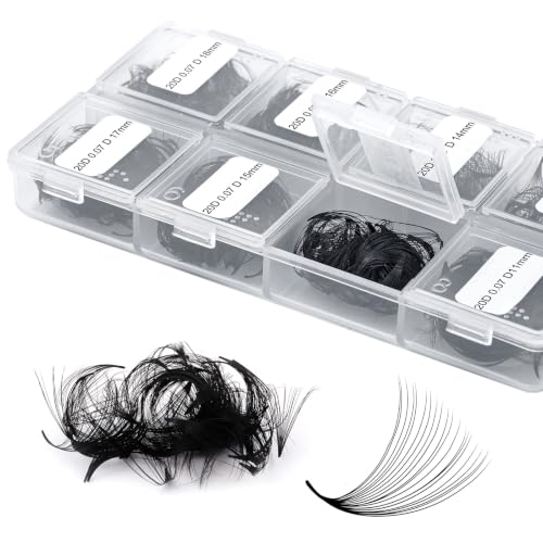 Premade Eyelash Extensions Fans 600pcs 20D D Curl 11-18mm Variation of LASH-600pcs-20D-D-11-18Mix