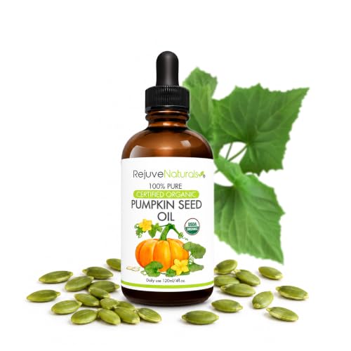 Organic Pumpkin Seed Oil (LARGE 4-OZ Bottle) USDA Certified Organic,