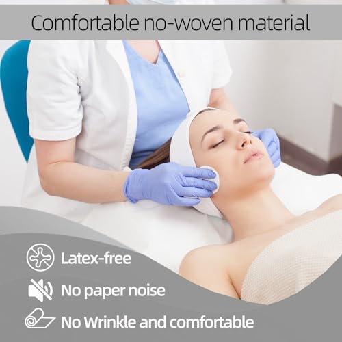 Disposable Massage Table Sheets -71" x 31.5" x 50 Sheets/Roll, 30 g/§³-2 Roll Non woven Bed Sheets with Face Hole -Soft and Durable Table Cove Ideal for Spa, Massage Table, Tattoo, Waxing Table