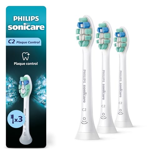 Philips Sonicare C2 Plaque Control Brush Heads 3-Pack - 9 Month Supply - White - Variation of 1 Count Pack of 3
