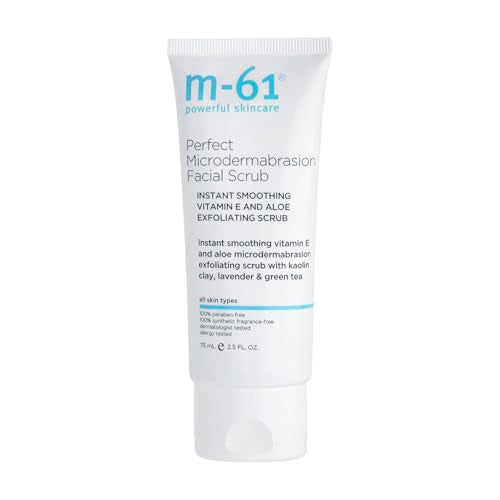 m-61 Perfect Microdermabrasion Facial Scrub | Instant Smoothing, Exfoliating Scrub With Vitamin E, Kaolin Clay, Aloe, 2.5 Fl Oz