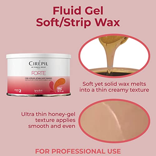 Cirepil Forte Soft Strip Wax Tin 14.11oz (400g) for Coarse Hair Removal
