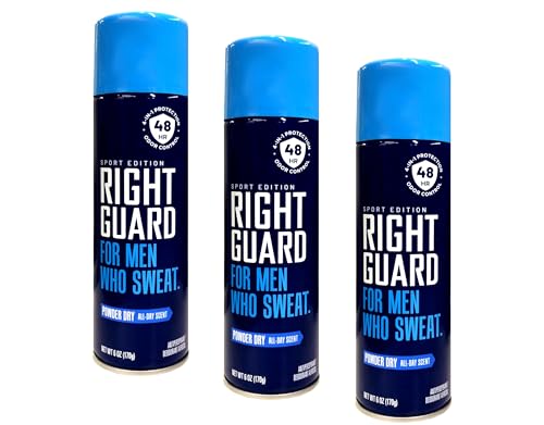 Right Guard Aerosol Sport Powder Dry Antiperspirant 6 oz Pack of 3 - Cool Fresh Scent