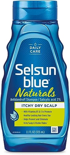 Selsun Naturals Medicated Dandruff Shampoo for Itchy Dry Scalp - Pack of 2