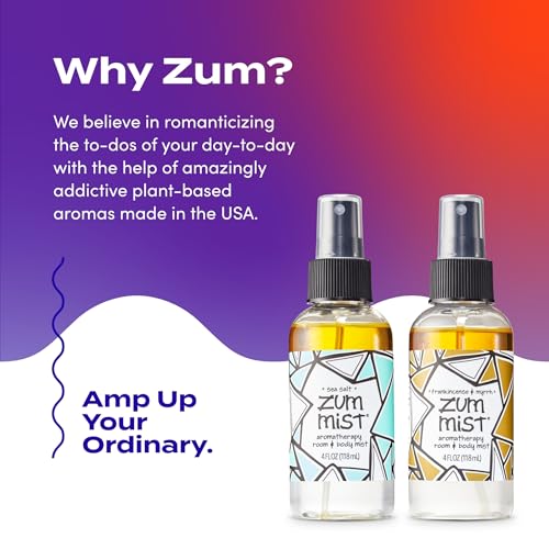 Indigo Wild Zum Mist Frankincense & Myrrh and Sea Salt Body & Room Spray 4oz (Pack of 2)