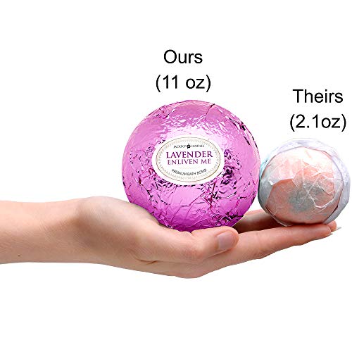 Ocean Breeze Lavender Bath Bombs Gift Set of 2 with Jewelry Rings - Style 6, Made in USA