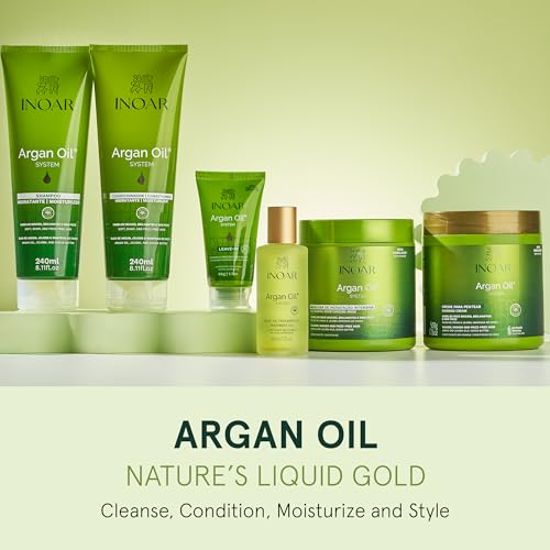 INOAR Argan Oil Hair Mask Hidratante Deep Moisture & Repair Treatment, 17.64 Fl Oz