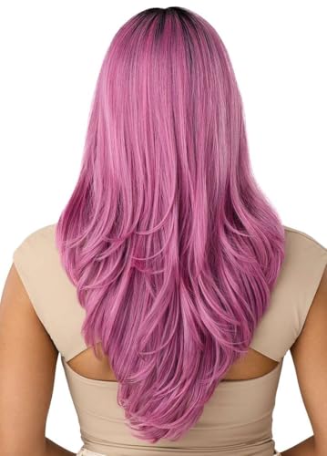 Outre Lace Front Wig Castine DR Lilac Pink - HD Transparent Lace, Soft Baby Hairs