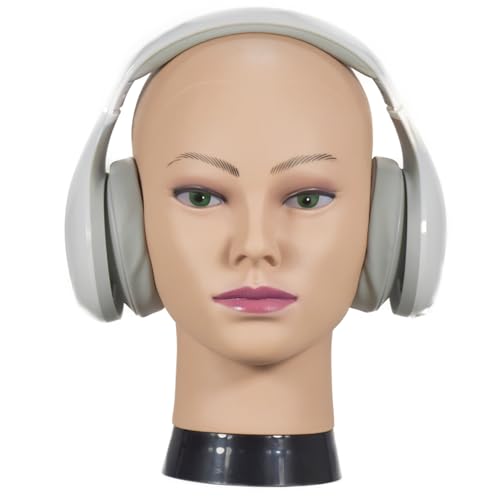 12-A-S Bald Female Mannequin Head for Wigs Makeup & Display, Cosmetology Training