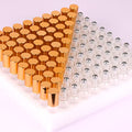 MaxMau 100 Pack 5ml Clear Glass Essential Oil Roller Bottles with Stainless Steel Balls & Gold Lids - Travel & Sample Size