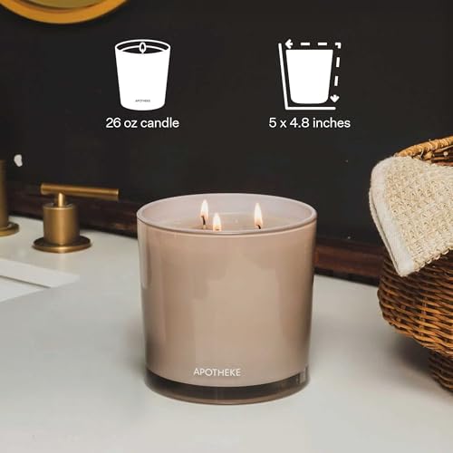 APOTHEKE Charcoal Scented 3-Wick Candle - 26 Oz Brooklyn Luxury Fragrance