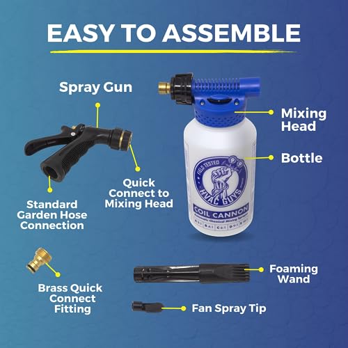 Coil Cannon Coil Cleaner Sprayer - Automatic Foaming & 5 Ratios - HVAC & AC Coil Cleaning