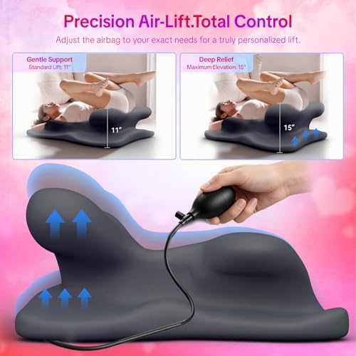 Extra Large Adjustable Airbag Wedge Pillow - Supportive Gray Cushion