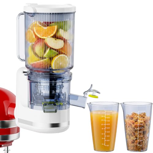 Masticating Juicer Attachment for KitchenAid - Transparent Blue - Cold Press Juicer