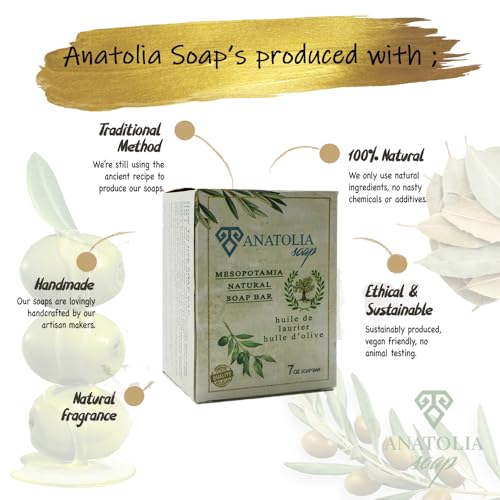 Aleppo Soap 5-Pack - 100% Olive Oil Organic Handmade Castile Soap for Face & Body