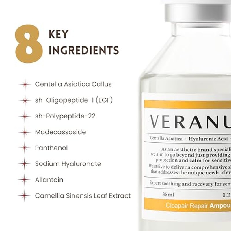 5-Peptide Repair Serum ? Korean Anti-Aging Peptide Ampoule with Centella EV | Collagen & Elasticity Support (1.2 fl oz / 35 mL)