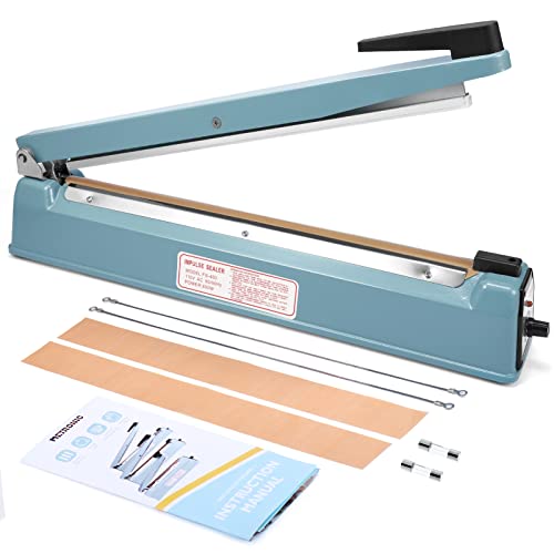Blue 16-Inch METRONIC Impulse Sealer Manual Heat Plastic Bag Sealing Machine