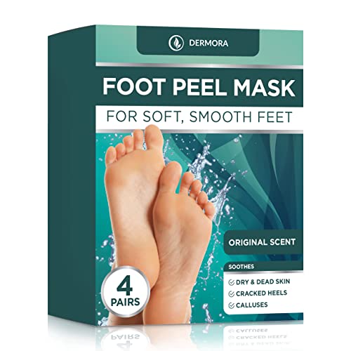 Foot Peel Mask 4 Pairs - Exfoliating Foot Peeling Socks for Smooth Feet - Regular / Original