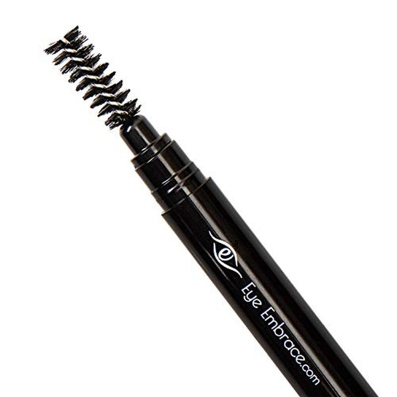 Eye Embrace Warm Betty: Light Gray Eyebrow Pencil ? Waterproof, Double-Ended Automatic Angled Tip & Spoolie Brush, Cruelty-Free