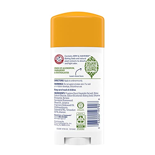 Arm & Hammer Essentials Unscented Solid Deodorant - 2.5 oz, Pack of 6 - Includes 15 oz Variant
