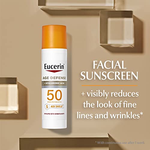 Eucerin SPF 50 Sunscreen Lotion Bundle — Hydration + Age Defense (5 oz + 2.5 oz)