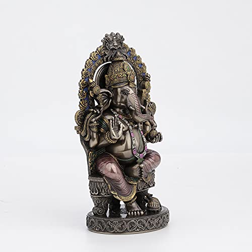 Veronese Design Lord Ganesha Sitting Statue | Hindu Elephant God Decor