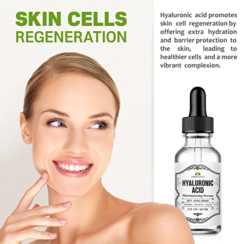 Herbalicious Hyaluronic Acid Serum for Face - Hydrating Anti-Aging Moisturizer, 2oz