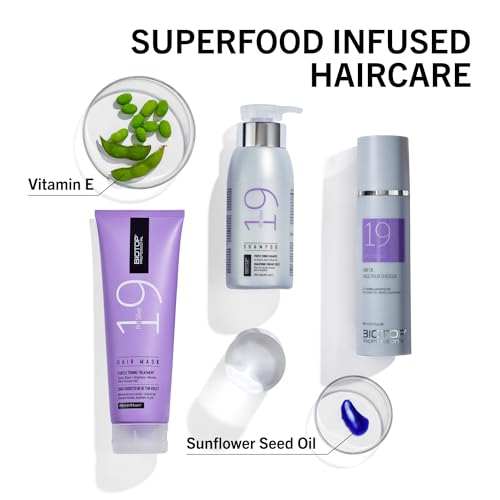 Biotop Professional 19 Pro Silver Purple Shampoo 8.45 oz - Neutralize Brassy Tones for Blonde & Bleached Hair