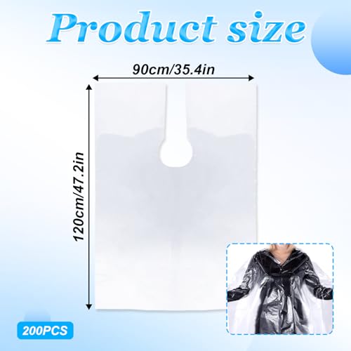 Disposable Hair Cutting Capes 200pcs Salon Hair Dyeing Aprons 47.2x35.4 Inch