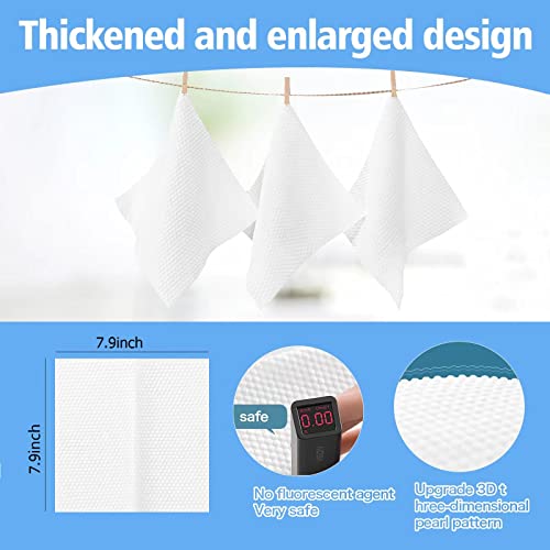 Disposable Face Towels 300 Count Pack - Thick Ultra Soft Cotton Wipes for Skin Care & Makeup Removal, Variation of 100 Count (Pack of 3)