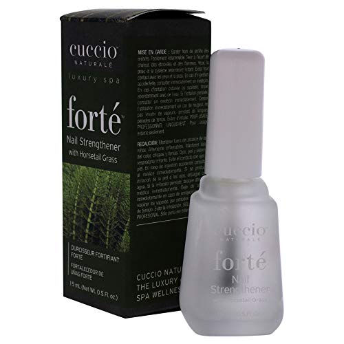Cuccio Naturale Forte Nail Strengthener Treatment - With Horsetail Grass - Protects Against Cracking, Splitting And Breakage - Nutrient Rich Formula Makes Finger And Toenails More Pliable - 0.5 Oz