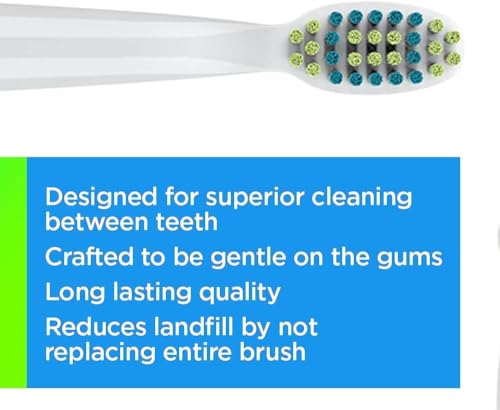 Voom Sonic Pro 3/Pro 5 Replacement Toothbrush Heads - Pack of 6 Soft Bristle Brushes