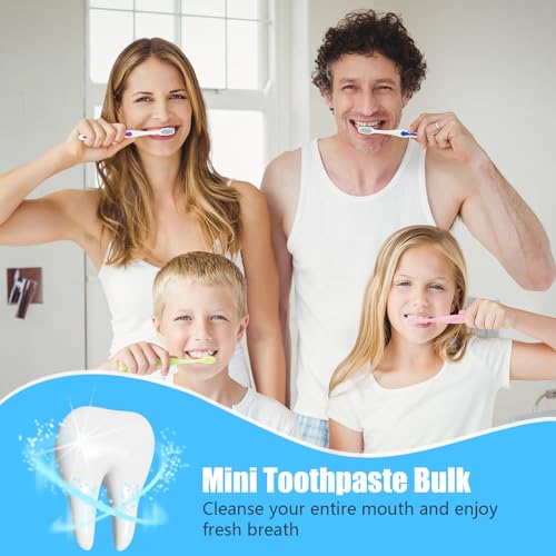 100 Pack Travel Size Toothpaste - Mini 0.8x3.5 Inch Peppermint Disposable Tubes