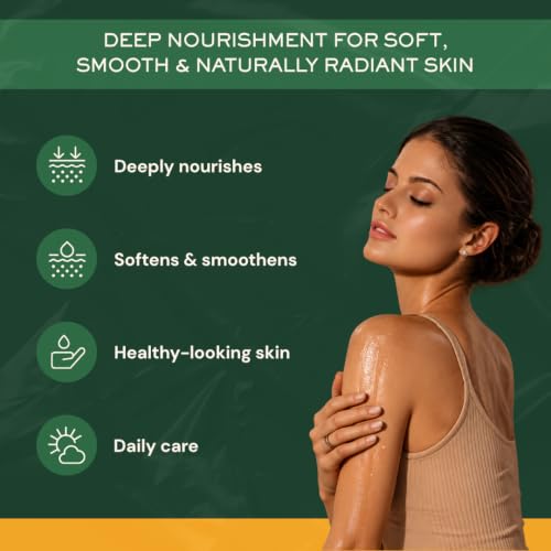 Turmeric Body Oil for Dry Skin - Pack of 2, 6.8 Fl Oz Lightweight Nourishing Moisturizer