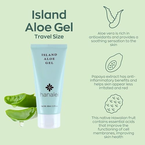 Hanalei Aloe Gel ? Soothing After-Sun Care & Daily Moisturizer ? Hydrating, Cooling Aloe Vera Gel for Face & Body ? Cruelty-Free, Paraben-Free Skincare ? Natural Moisturizer ? Travel Size - 2.7 oz