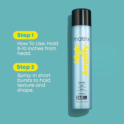 High Amplify Firm Hold Hairspray for Fine, Curly & Wavy Hair – 24H Volumizing Styling Spray