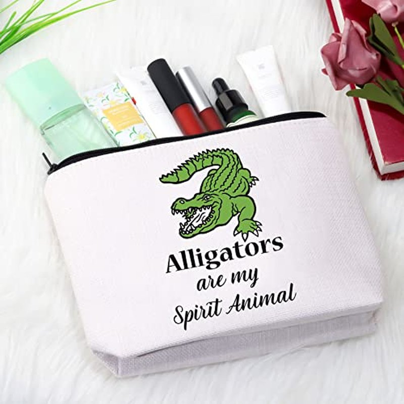 GJTIM Alligator Gift Alligator Themed gift Alligator Lovers Bag Alligators Are My Spirit Animal Travel Makeup Pouch (Spirit Alligators Bag)