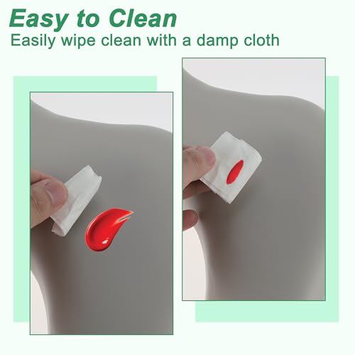 VOCOSTE U-Shaped Nail Arm Rest Gray Detachable Brackets Manicure Support