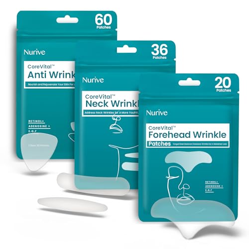 360¡Æ Smoother Set, Wrinkle Patches for Forehead, Neck, Smile Line, and Frownline| Korean Skincare with Retinol, Collagen, & Hyaluronic Acid| Overnight Wrinkle Treatment Invisible Tape