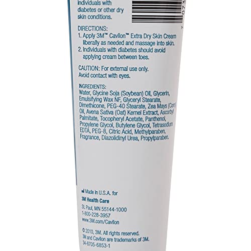 Cavilon 3M Cream For Extra Dry Skin, Scented, Contains Glycerin/Dimethicone, 1 Count