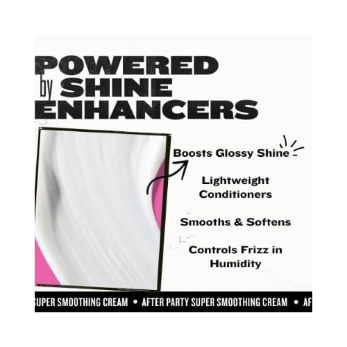 TIGI Bed Head After Party Smoothing Cream 2-Pack ? Ultimate Frizz Control Hair Care Products for Smooth, Shiny Hair, Summer Fruit Medley Scent, 3.38 Oz Ea