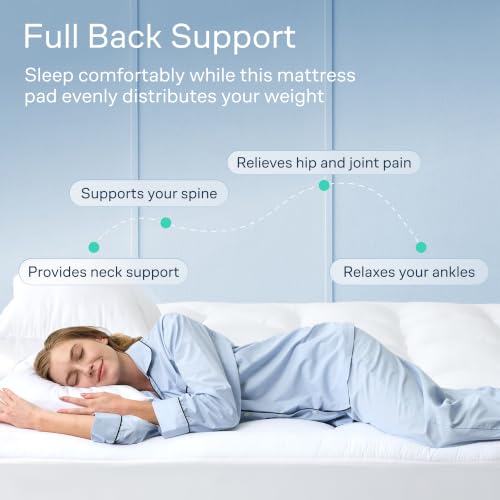 Niagara Sleep Solution White California King Cotton Mattress Pad Pillow Top