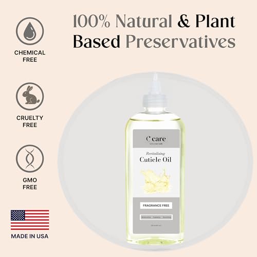 Fragrance-Free Cuticle Oil 8 oz - Repairs, Moisturizes & Strengthens Nails & Cuticles - Pack of 1