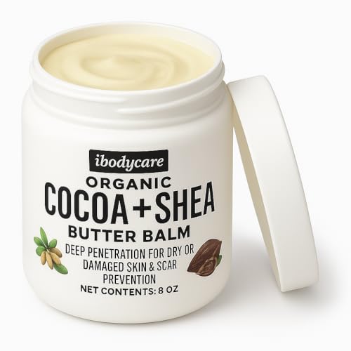 Organic Shea & Cocoa Butter Body Balm with Coconut Oil - Vari 1, 8 oz
