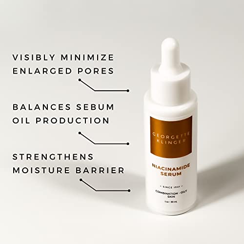 Niacinamide Serum for Face - Minimizes Pores, Balances Sebum & Strengthens Moisture Barrier with Hyaluronic Acid - 1 oz
