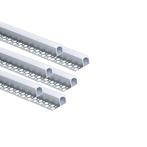 Besseto Plaster LED Channel Kit 6 Pack 6.6ft Trimless Recessed Wall & Ceiling Lighting