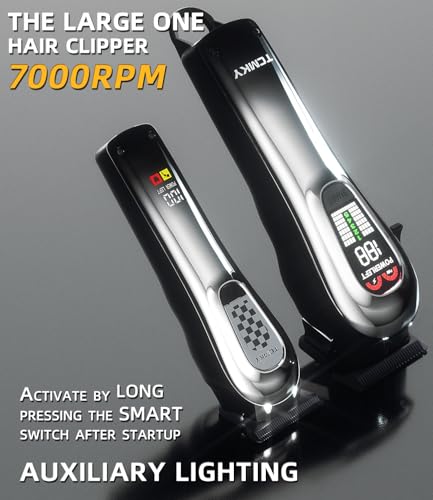 Silver Cordless Hair Clippers & Trimmer Set for Men, Professional Grooming Kit